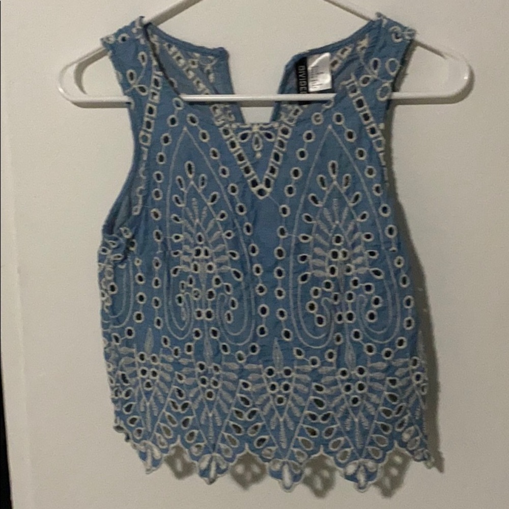 H&M embroidered crop top